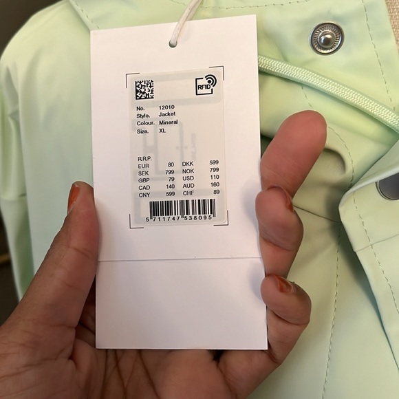 Rains Mint Rain Coat Size XL Unisex - Picture 2 of 3
